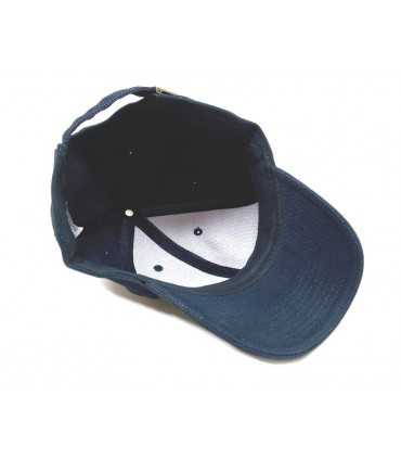 Berretto DIADEMA tipo baseball in cotone invernale Blu Navy Nero