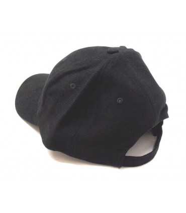 Berretto DIADEMA tipo baseball in cotone invernale Blu Navy Nero