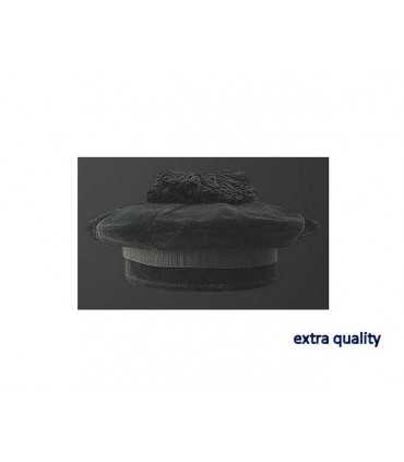 Tiara Tie for lawyer in black velvet with silk pompom