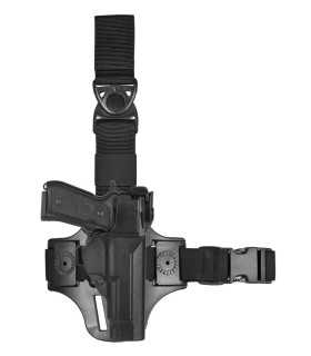 SHWT8 - Thigh holster in injection molding polymer with double safety mechanism