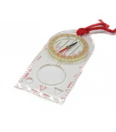 Cartographic compass with phosphorescent dial