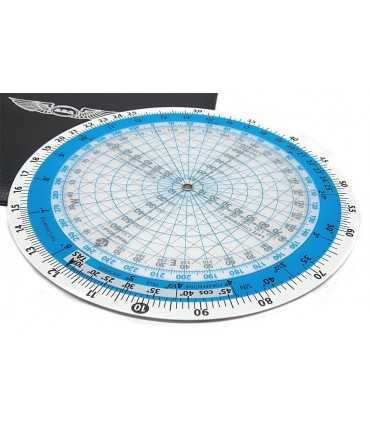 Circular flight calculator ASA-E6B-CIRC aeronautical rule