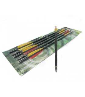 Freccia in alluminio nero 53 cm per balestra fucile