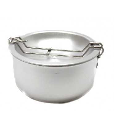 Gavetta FERRINO campeggio scout alluminio popote con accessori