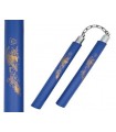 Rubber nunchaku 802-BL with chain