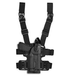 VKLW8 - Fondina cosciale warrior in polimero termoformato per Glock 17 19 22 23 con torcia stremlight