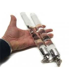 Nunchaku plastica trasparente con catena per arti marziali