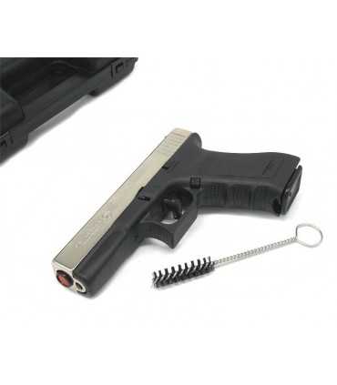 Pistola Bruni a salve Gap nikel e nera calibro 8 mm Top Firing
