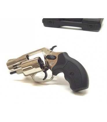 BRUNI NIKEL PLATED 2 INCH NEW BLANK TOP FIRING REVOLVER