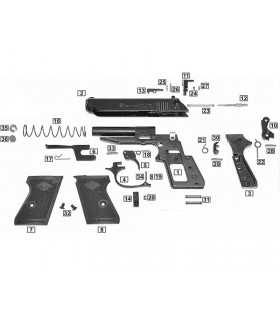 Ricambi in kit per pistola a salve New Police Bruni 8 mm