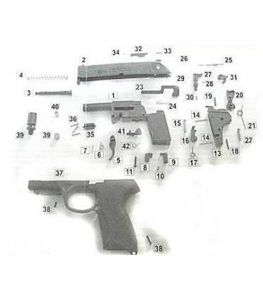 Ricambi in Kit per pistola a salve P4 Bruni calibro 8 mm