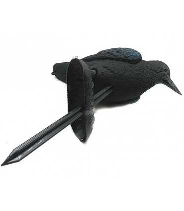Scaccia uccelli Sport Plast corvo con asta e base in plastica