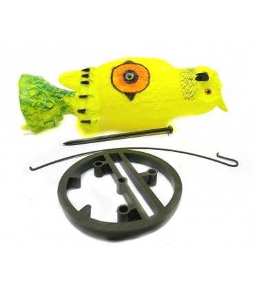 Scaccia uccelli Sport Plast gufo giallo con accessori allontana uccelli