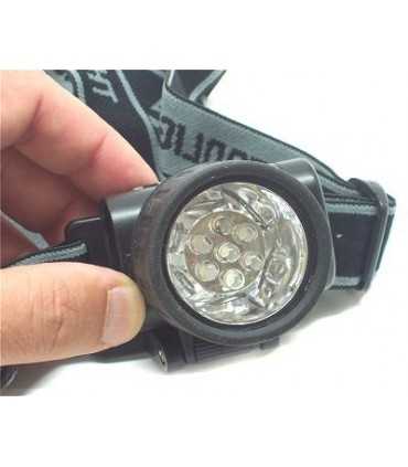 Torcia 7 led da testa impermeabile per la pesca