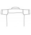 Light blue, white, black, blue, summer shirt, short sleeve with poket NO IRONING half sleeves