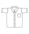 Light blue, white, black, blue, summer shirt, short sleeve with poket NO IRONING half sleeves