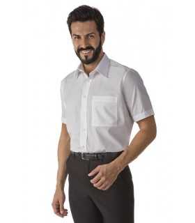 Light blue, white, black, blue, summer shirt, short sleeve with poket NO IRONING half sleeves