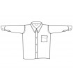 Light blue, white, black, blue, summer shirt, long sleeve uniform with pocket NO IRONING
