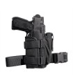 PA280 - Adjustable tactical thigh holster for pistol with flashlight or laser