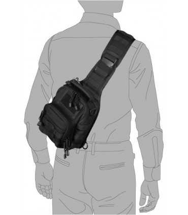 2B37 - "EXPLORER" Monospalla/borsa tattica doppio uso zaino o da cintura