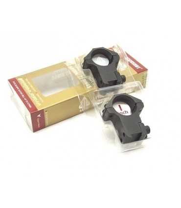 UTG 25 mm scope tube rings match mount (2 pieces) - high-narrow