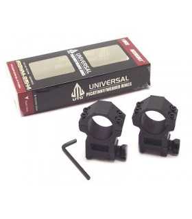 UTG weaver rail 25 mm scope tube rings match mount (2 pieces) - high