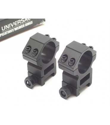 UTG weaver rail 25 mm scope tube rings match mount (2 pieces) - high