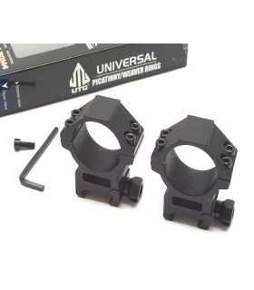 UTG weaver rail 30 mm scope tube rings match mount (2 pieces) - medium
