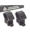 UTG weaver rail 30 mm scope tube rings match mount (2 pieces) - medium