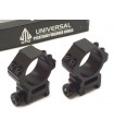 UTG weaver rail 30 mm scope tube rings match mount (2 pieces) - medium