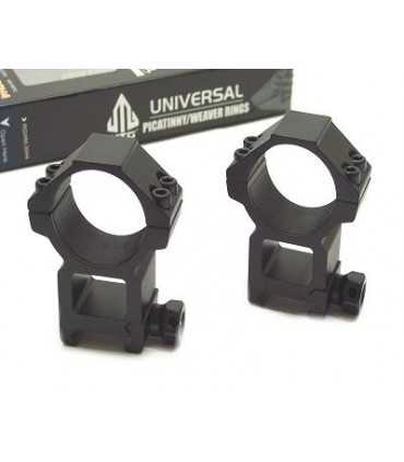 UTG Weaver rail 30 mm scope tube rings match mount (2 pieces) - high