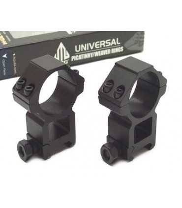 UTG Weaver rail 30 mm scope tube rings match mount (2 pieces) - high