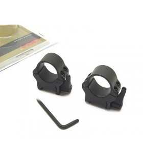 Optisan weaver rail 25 mm scope tube rings match mount (2 pieces) - medium