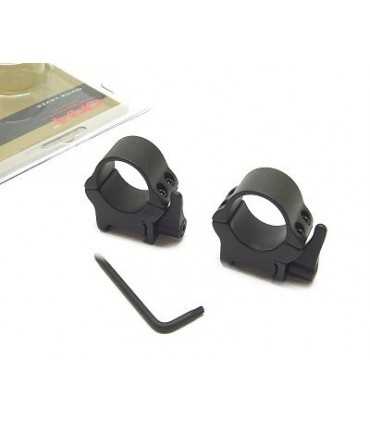 Optisan weaver rail 25 mm scope tube rings match mount (2 pieces) - medium