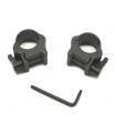 Optisan weaver rail 25 mm scope tube rings match mount (2 pieces) - medium