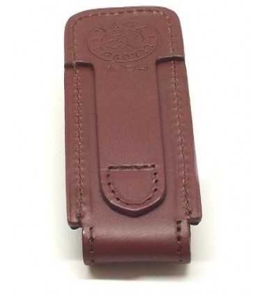 1P05 - Porta caricatore bifilare aperto in cuoio/pelle