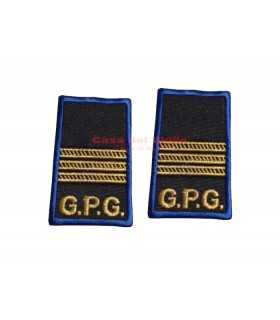 Tubolari ricamati Grado MARESCIALLO CAPO Guardie Giurate GPG vigilanza