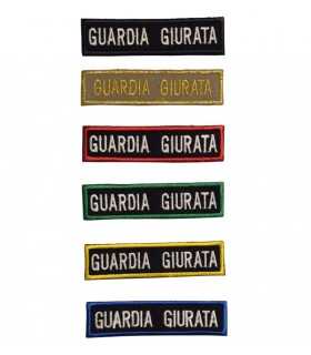 copy of Written SECURITY GUARDS in plastic for operating overalls