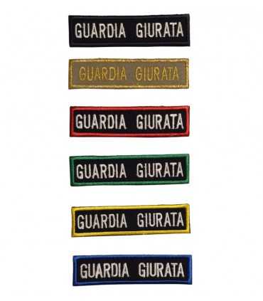 copy of Written SECURITY GUARDS in plastic for operating overalls