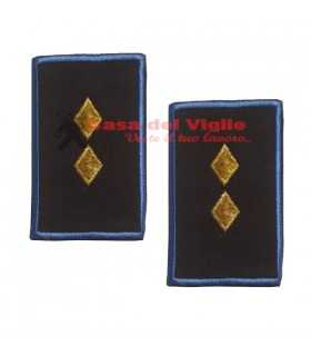 Tubolari ricamati con due Rombi dorati Polizia Locale Municipale Guardie Giurate