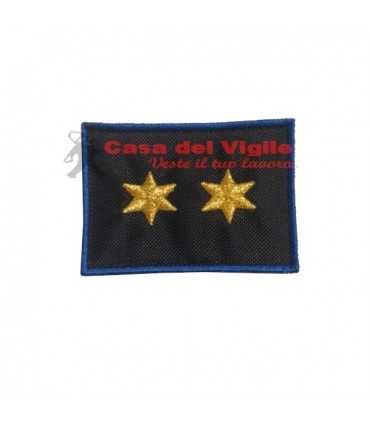 Grado a velcro OP  due stelle a sei punte dorate Polizia Locale Municipale Guardie Giurate Ordine Pubblico
