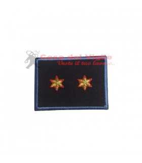 Grado a velcro OP  due stelle a sei punte dorate bordate di rosso Polizia Locale Municipale Guardie Giurate Ordine Pubblico