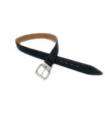 Cintura da uomo per divisa in pelle navy 40 mm