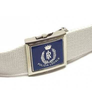 Cintura nastro cotone 2V90 altezza 4 cm fibbia Polizia Locale