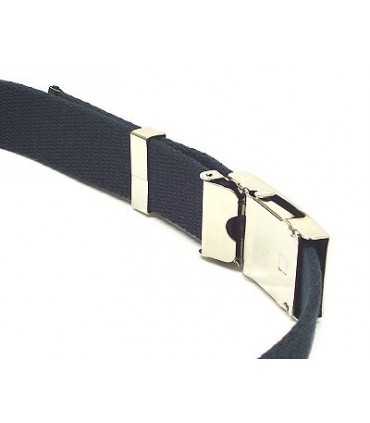 Cintura tela blu Vega alta 2V75 con fibbia 118