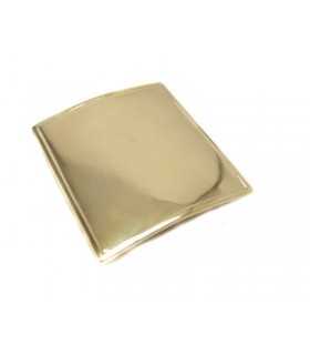 Piastrina basetta trapezoidale dorata neutra per gradi a spallina