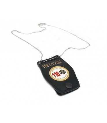 Porta placca Vega Holster a collana 1WB55 con placca 118 Soccorso Sanitario