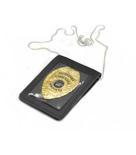 Porta placca Vega Holster a taschino 1WL48 con placca Sicurezza Vigilanza Privata