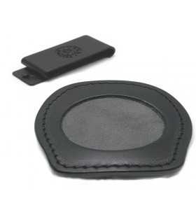 Porta placca Vega Holster cuoio 1WA09 per placca tonda diametro 5 o 5,5 cm