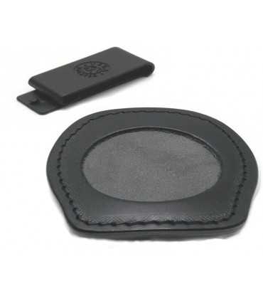 Porta placca Vega Holster cuoio 1WA09 per placca tonda diametro 5 o 5,5 cm